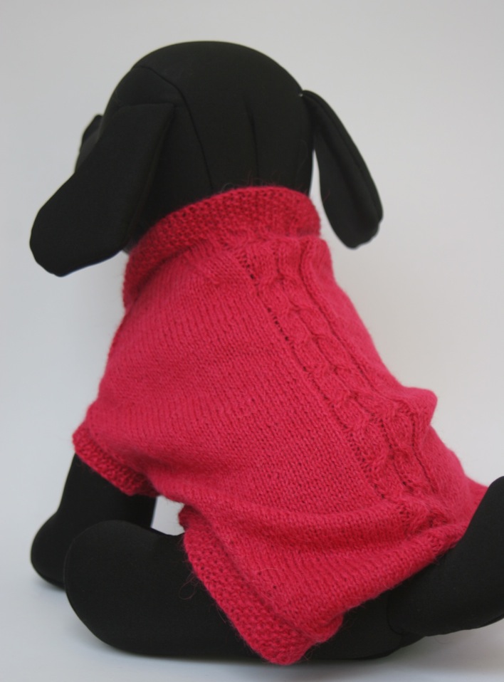 Cable Hand Knit 3 ply Alpaca Jumpers in Fuchsia Pink